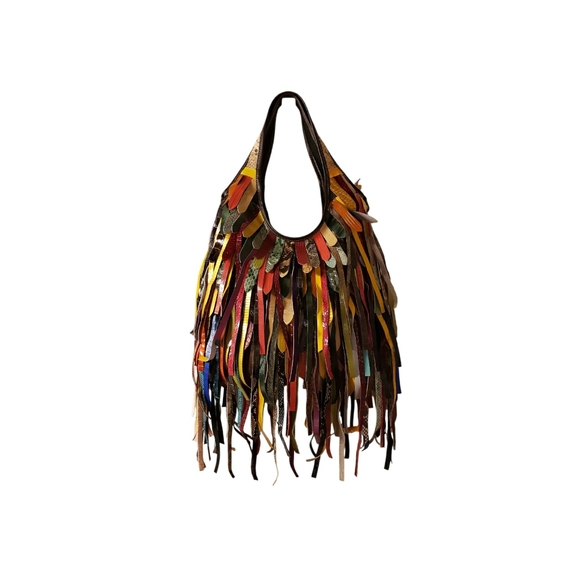 NWT! Multicolor Fringe Hobo Bag - Picture 10 of 10